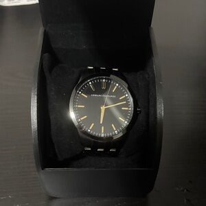 Armani Exchange Men's Watch in Black and Gold